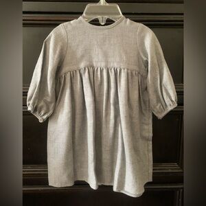 Babe & Tess Charcoal Puff Sleeve Dress